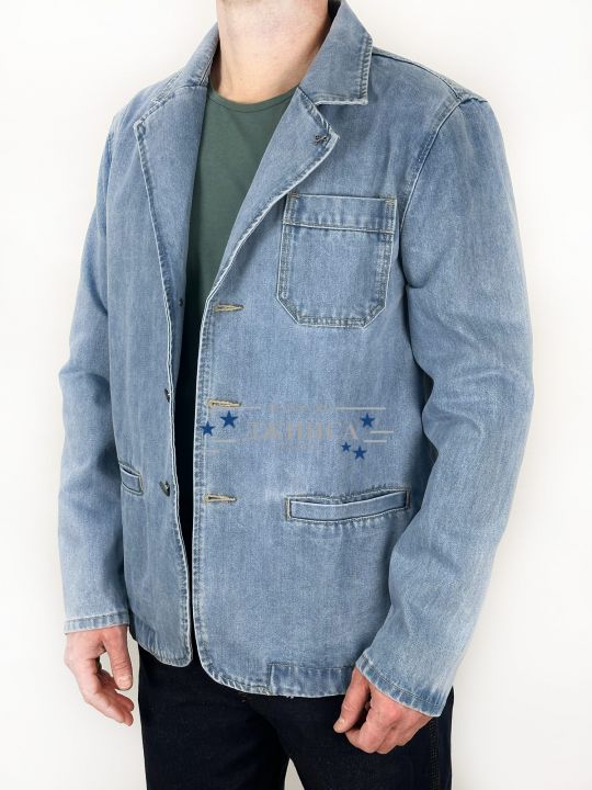 Джинсовый пиджак Rilassare 2162 Light Blue светло-синий