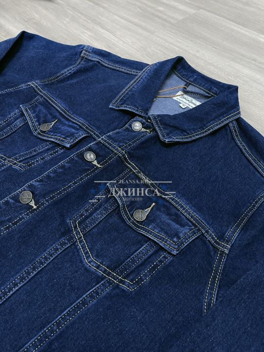 Куртка джинсовая Denim Jeans 888-33 темно-синяя