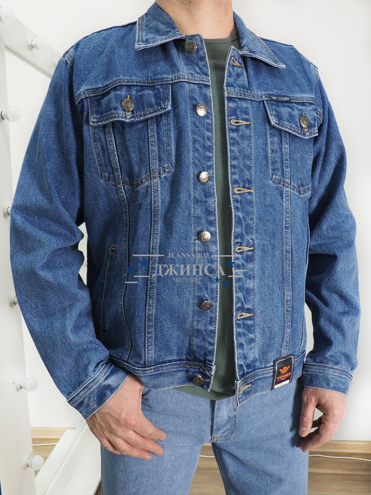Куртка джинсовая VIP MEN 1002-02-707 синяя
