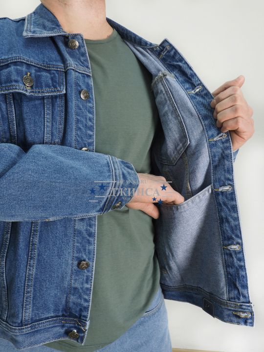 Куртка джинсовая VIP MEN 1002-02-707 синяя