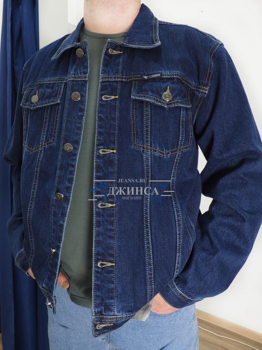 Куртка джинсовая VIP MEN 1002-03-53 темно-синяя