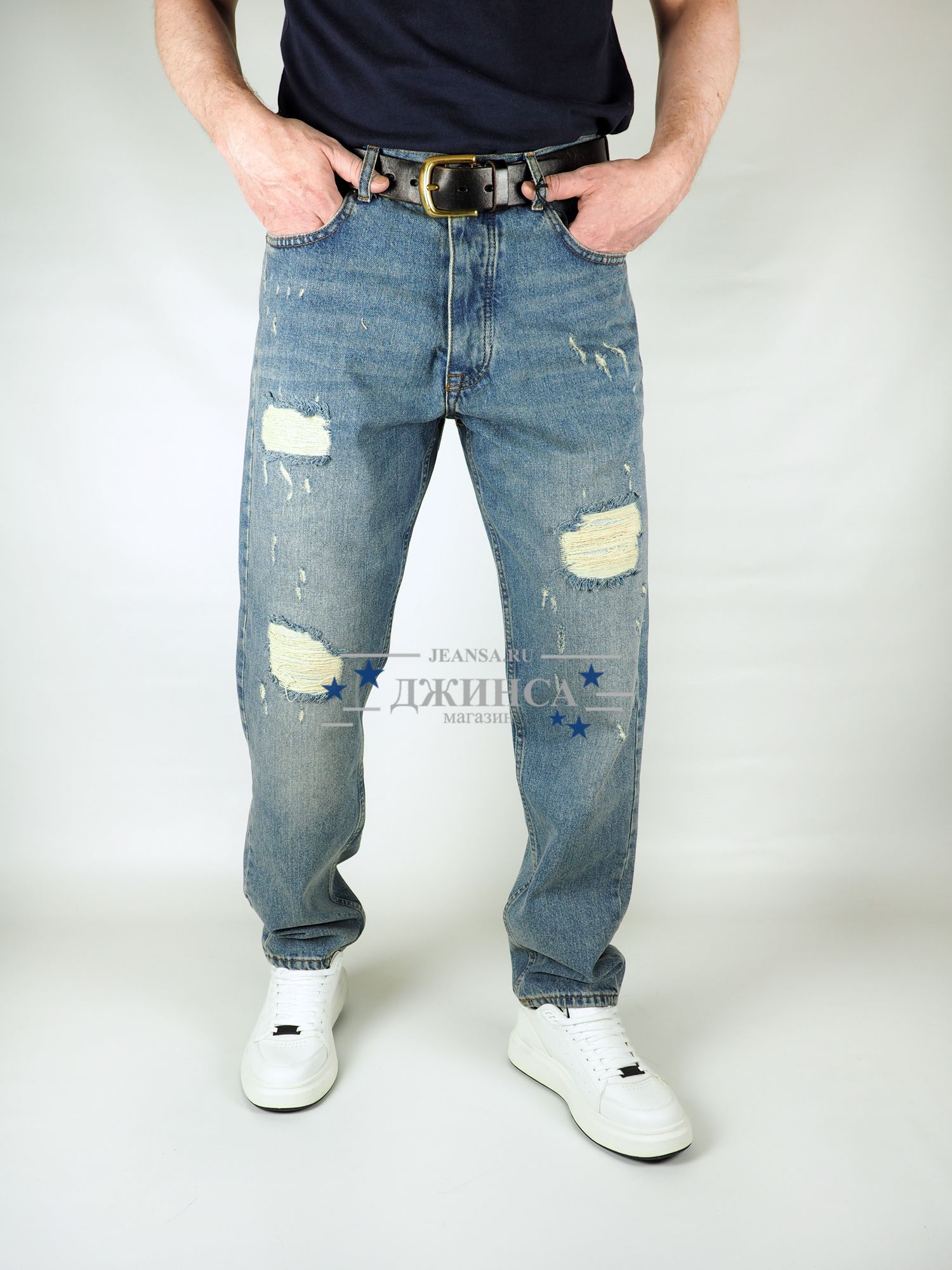 Джинсы мужские DENIM REPUBLIC K-160 светло-синие