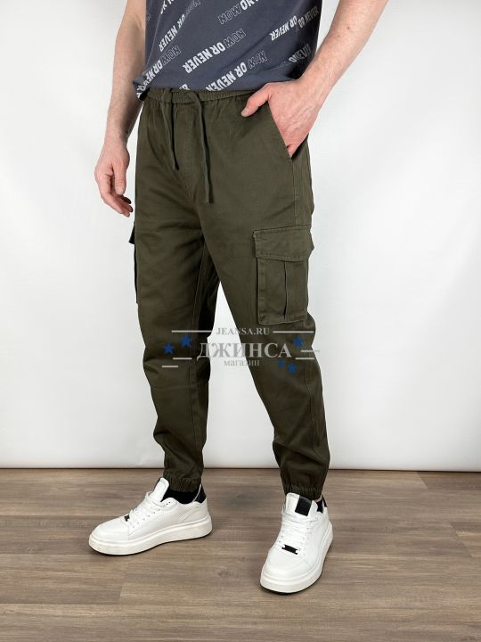 Джоггеры Lankins 515-10 темный хаки