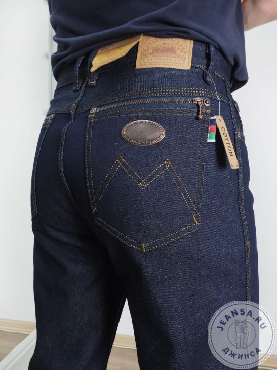 Джинсы HELEN MONTANA 1178ZF сырой деним с молниями и трехцветным флажком
