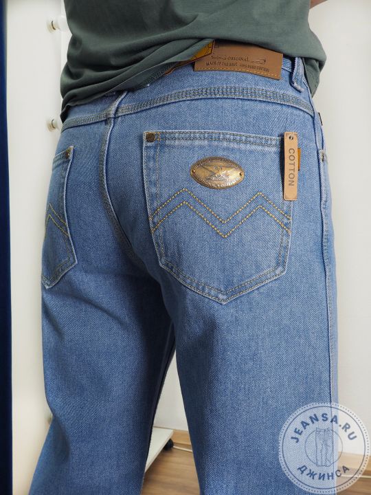 Джинсы HELEN MONTANA 2502-1В светло-синие, металлический лейбл