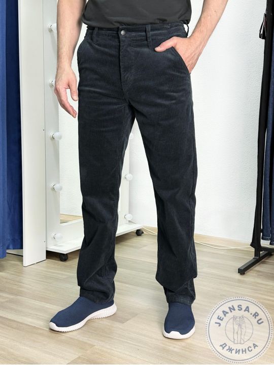 Брюки-хулиганы вельветовые HELEN MONTANA 5808-4 сине-серые