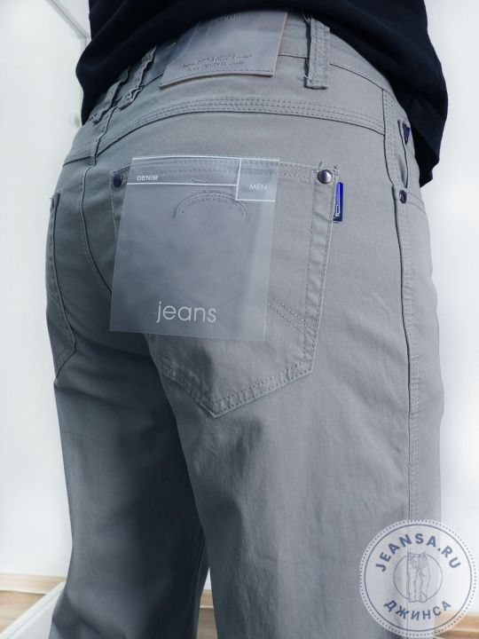 Джинсы летние MNT JEANS M-709 с патчем на кармане светло-серые