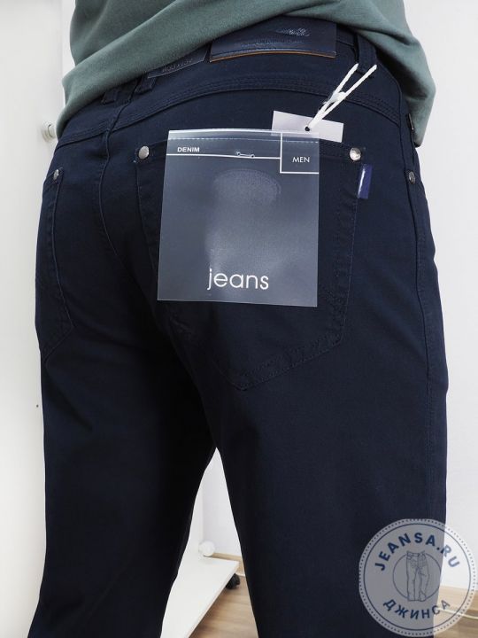 Джинсы летние MNT JEANS M-716 с патчем на кармане темно-синие