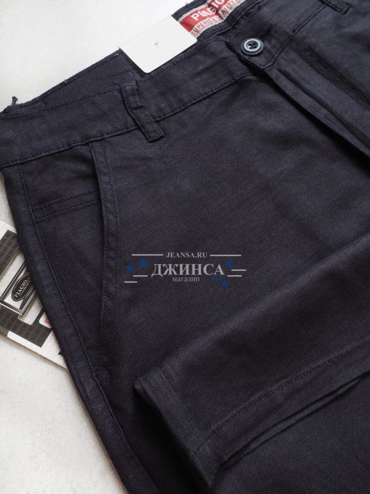 Брюки льняные Piagio lini 25-045 тёмно-синие