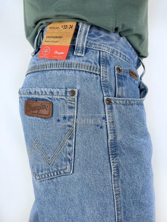 Джинсы Wrangler Texas Greensboro W-52 в хлопке, голубые