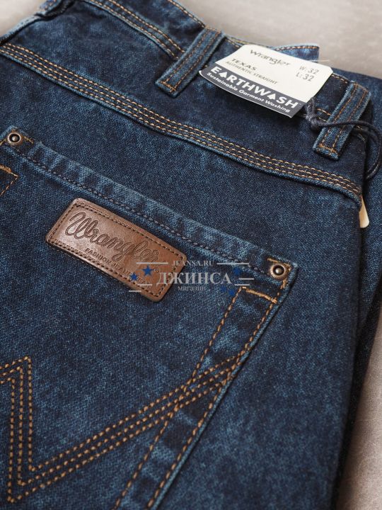 Джинсы Wrangler Texas Cotton ткань елочка 1121-02 темно-синие