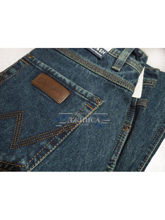 Джинсы Wrangler Texas Cotton ткань елочка 1121-03 с зеленцой