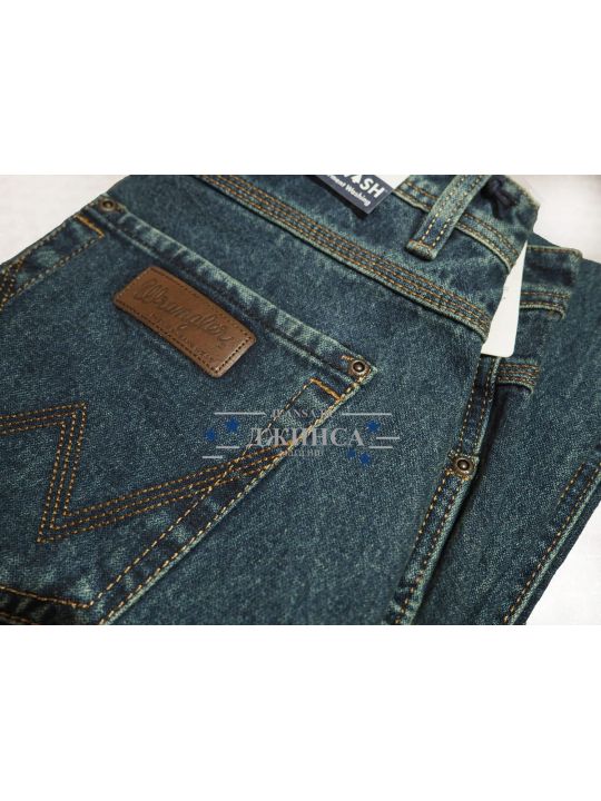Джинсы Texas Cotton ткань елочка 1121-04 с зеленцой