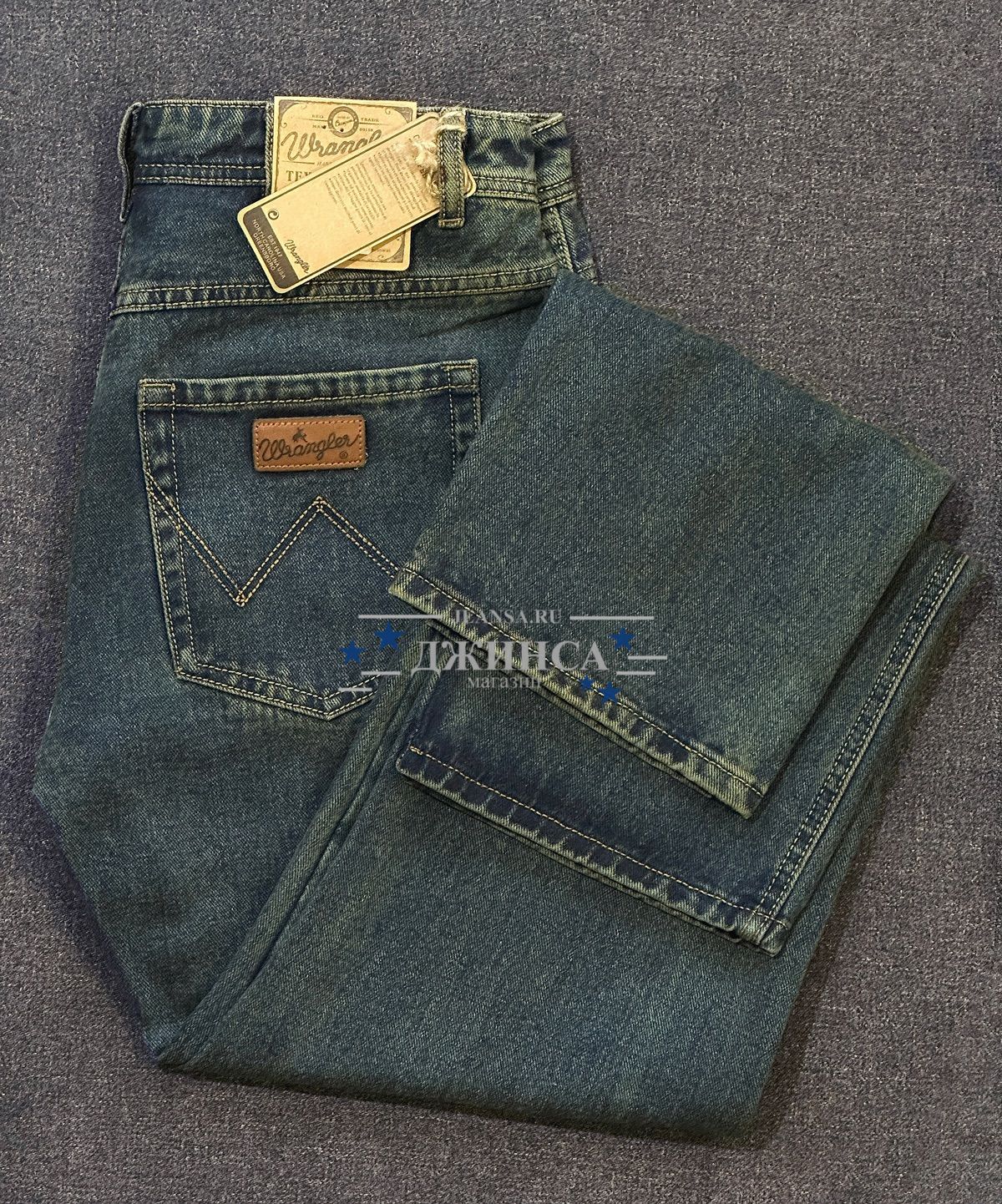 Джинсы Wrangler Texas Cotton 666AL-10 рост L32 цвет с зеленцой Джинсы Wrangler Texas Cotton 666AL-10 рост L32 цвет с зеленцой