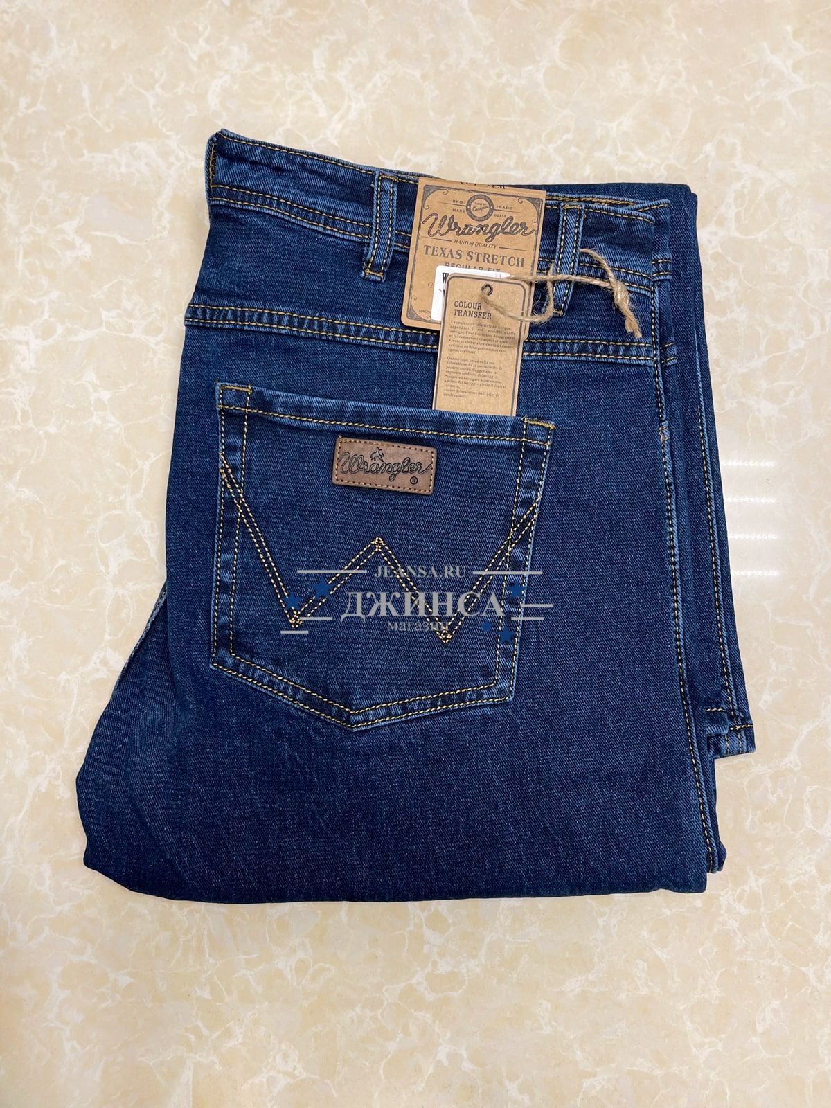 Джинсы большие размеры Wrangler Texas Texas Stretch 777D-5 рост L34 цвет синий Джинсы большие размеры Wrangler Texas Texas Stretch 777D-5 рост L34 цвет синий