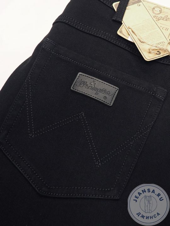 Джинсы зимние Wrangler стрейч черные 777A-1