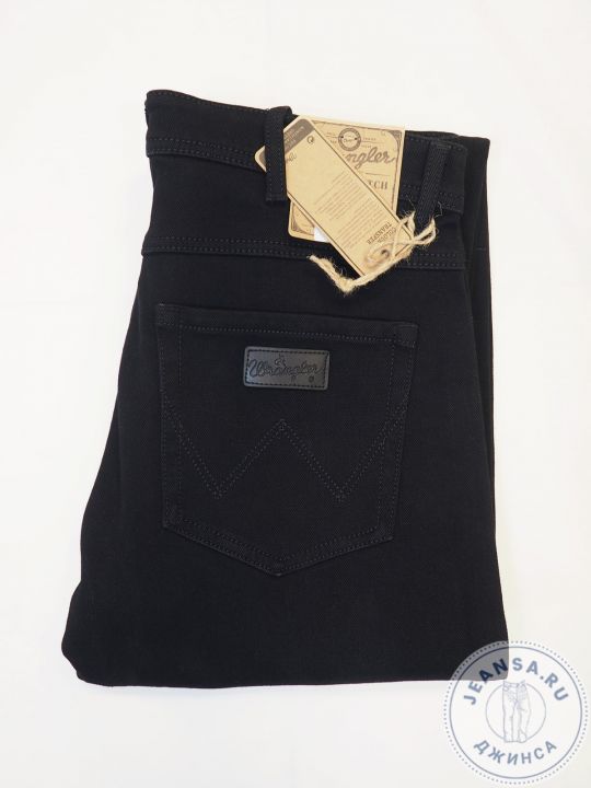 Джинсы зимние Wrangler стрейч черные 777A-1