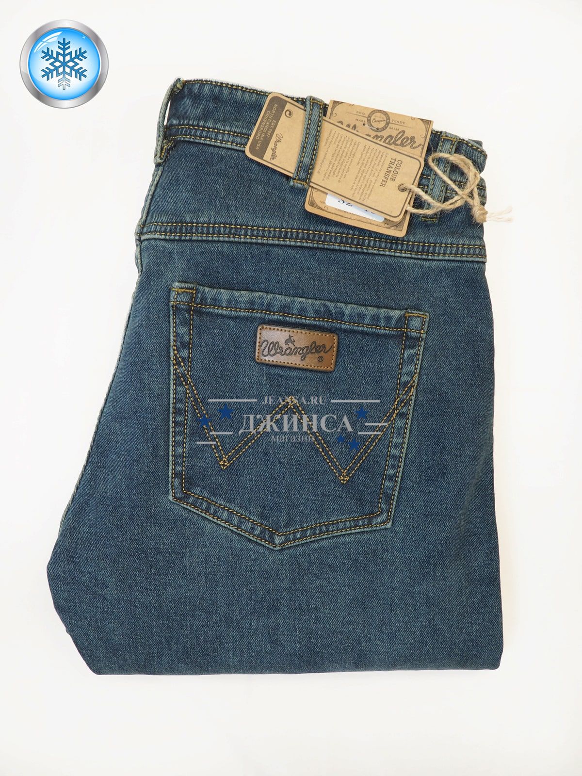 Джинсы зимние Wrangler Texas Stretch 777A-10 рост L34 цвет с зеленцой Джинсы зимние Wrangler Texas Stretch 777A-10 рост L34 цвет с зеленцой