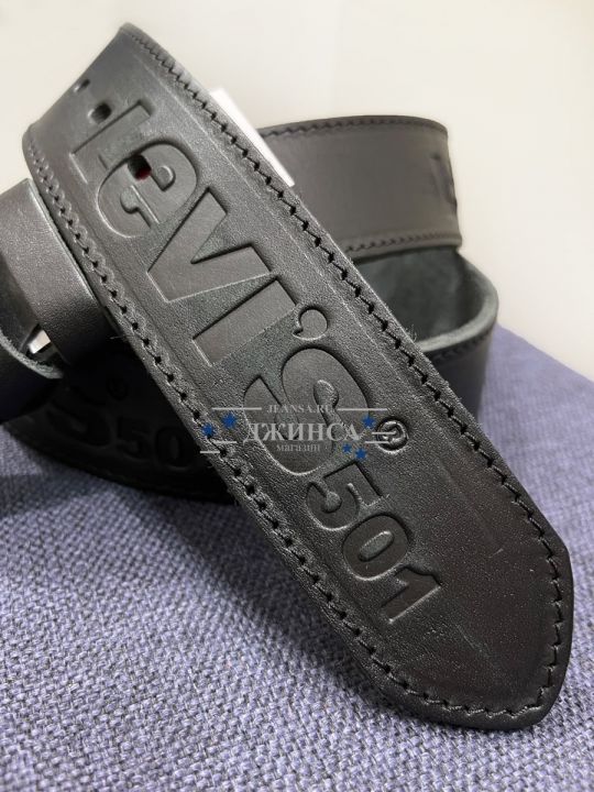 Ремень Levis черный с прошивкой арт.0053