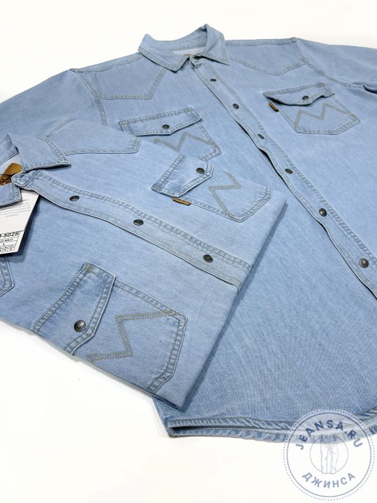 Рубашка джинсовая летняя MNT JEANS M-502 голубая
